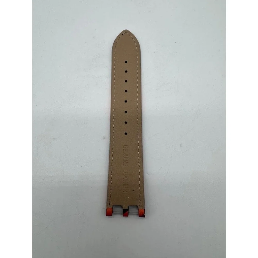 Versace 24mm Genuine‎ Leather Watch Strap Purple Orange Gold Buckle Replacement